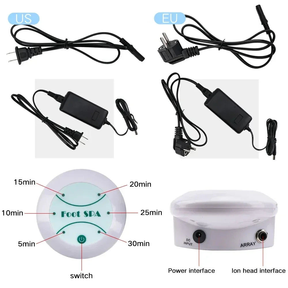 Detox Ionic Foot Spa Bath Machine Massage Foot Ionische Entgiftung lindert Müdigkeit, fördert gute Gesundheit und voll für Vitalität
