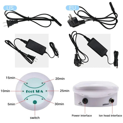 Detox Ionic Foot Spa Bath Machine Massage Foot Ionische Entgiftung lindert Müdigkeit, fördert gute Gesundheit und voll für Vitalität